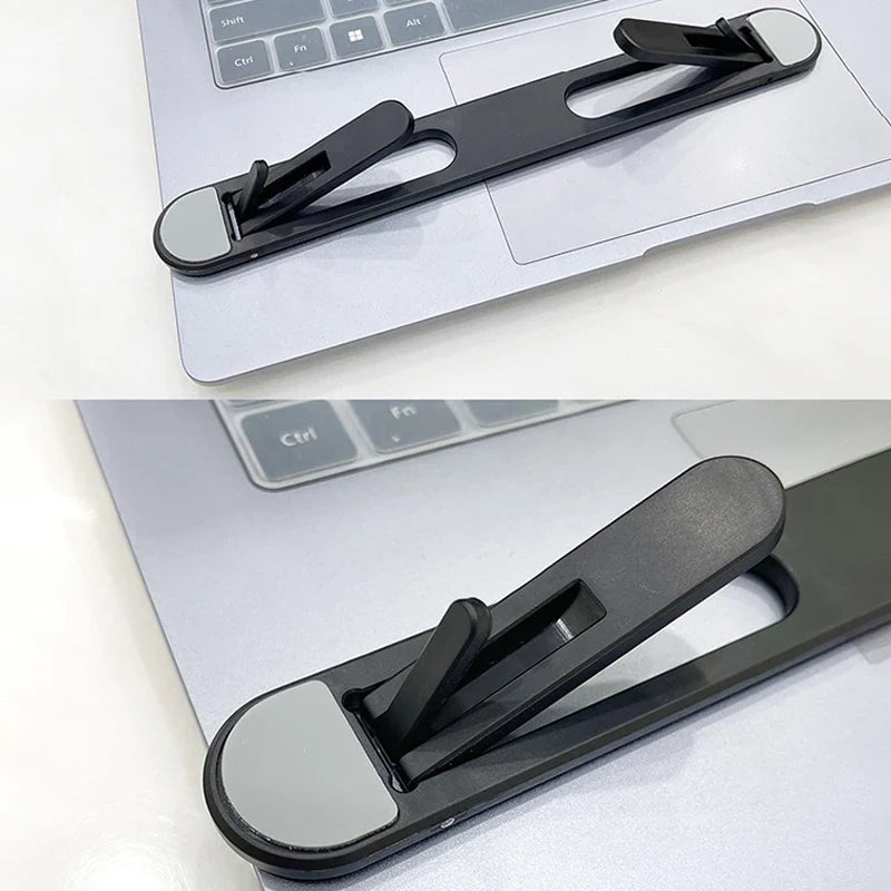 Universal Invisible Laptop Bracket Riser Stand For Macbook Pro 13 15 Air Lenovo Samsung Notebook Cooling Pad Foldable Stands by DarkByteGear