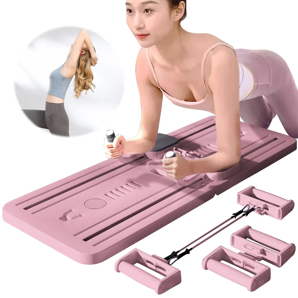 Abdominal Exercise Board Fitness Board Automatic Rebound Leg & Arm Toner Multifunctional Pilates Reformer Set Fitness Equipment by DarkByteGear