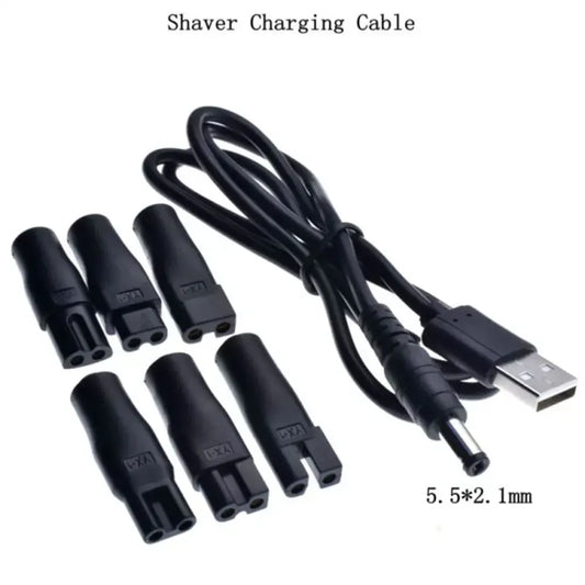 DC 5.5 * 2.1mm to 1.8/2.35 double hole multi-function charging adapter is used for Hair clipper, shaver and charging line adapte by DarkByteGear