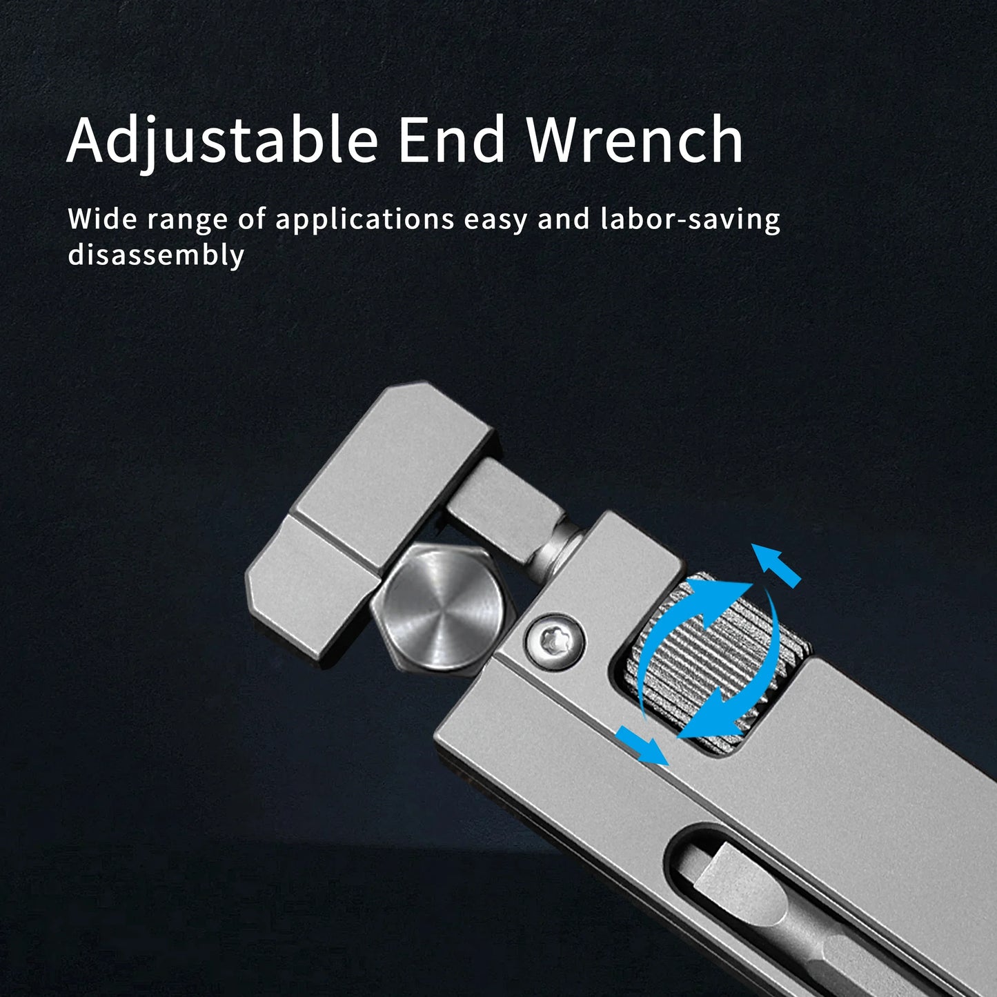 Titanium Functional Keychain Multifunctional Outdoor Portable EDC Tool With Screwdriver Also Can Unscrew Hexagonal Nut by DarkByteGear