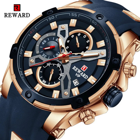 2023 New REWARD Mens Watches Blue Waterproof Watch by DarkByteGear