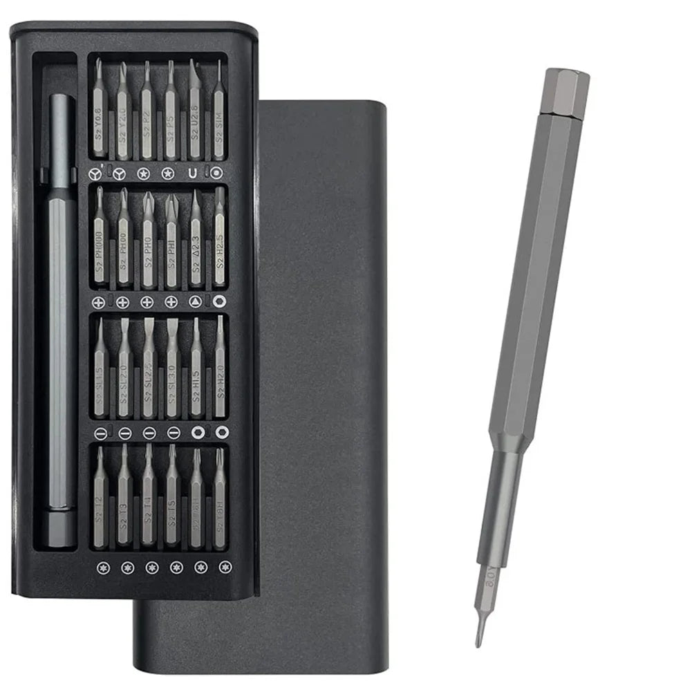 Precision Screwdriver Set 25 in 1 Screw Driver Se Hexagonal Flat Head Magnetic Screwdriver Head for iPhone PC WatchCameraGlasses by DarkByteGear