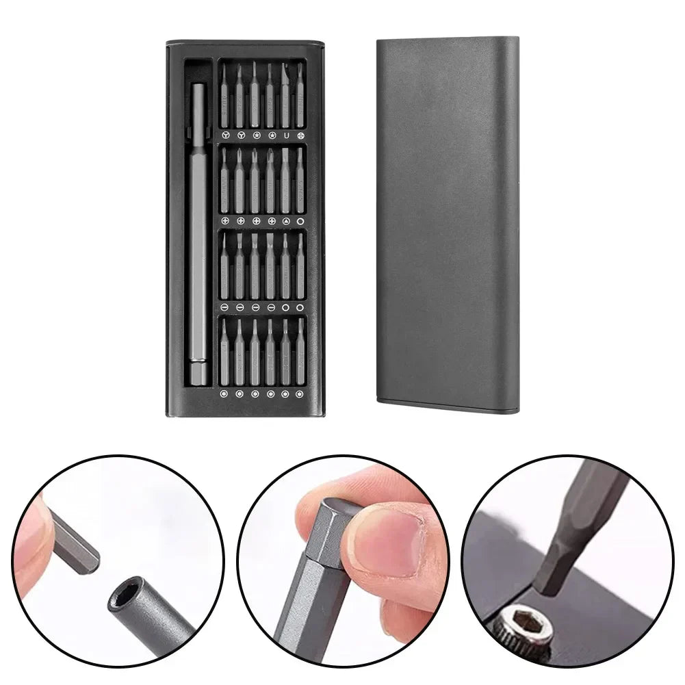Precision Screwdriver Set 25 in 1 Screw Driver Se Hexagonal Flat Head Magnetic Screwdriver Head for iPhone PC WatchCameraGlasses by DarkByteGear