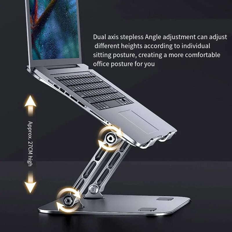 Laptop Stand Aluminium Alloy Foldable Tablet Stand Macbook Laptop Portable Fold Holder Bracket Support by DarkByteGear