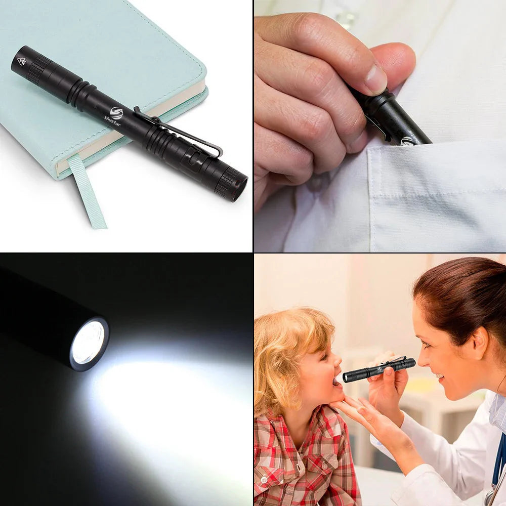 Pen Doctor LED Flashlight Mini 13cm Portable White Light Dentist Nurse Torch Camping Hiking Adventure Out Flashlights by DarkByteGear