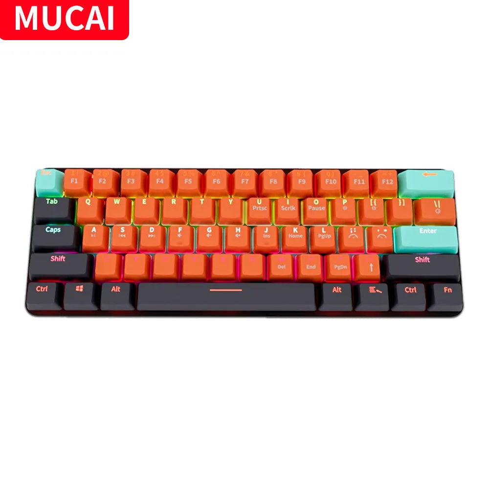 MUCAI MKA610 USB Mini Mechanical Gaming Wired Keyboard by DarkByteGear