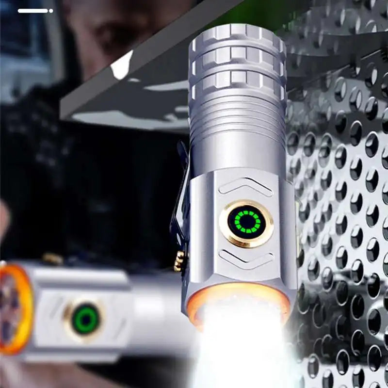 2024 New Led Mini Flashlight 18500 Ultra Powerful Led Torch 3 Core LED Mini Tactical Flashlight 30000 High Power Led Flashlight by DarkByteGear