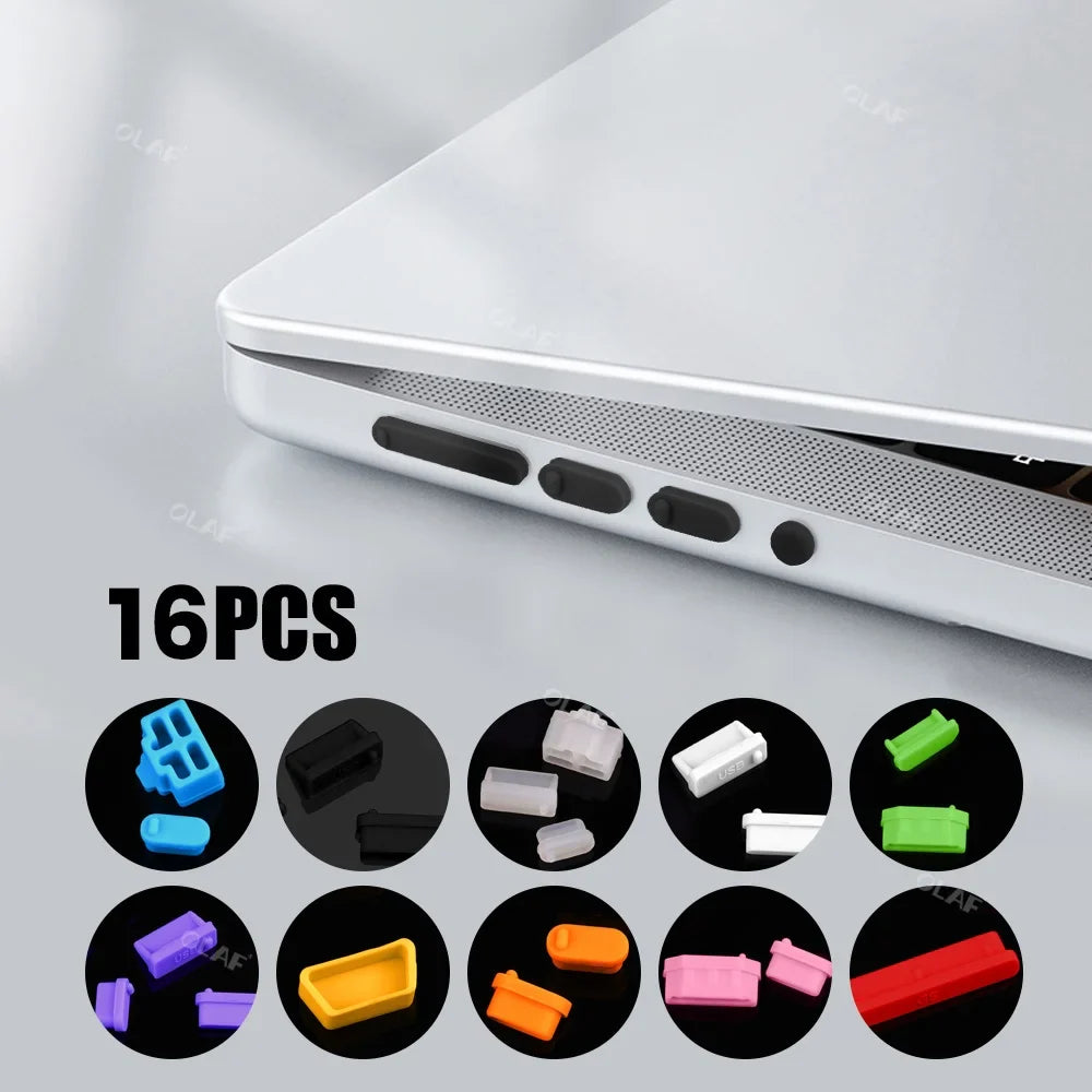 Anti-dust Plug Notebook Universal Anti Dust Plug 16Pcs Laptop Cover Protective Stopper Dust Plug Usb Computer Dustproof Plug by DarkByteGear