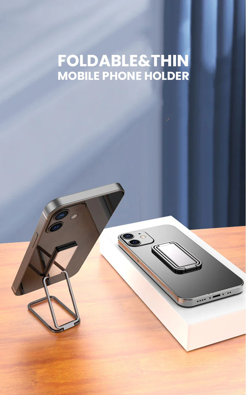 Metal Universal Finger Ring Phone Holder Stand Bracket Mini Phone Holder 360 Degree Rotating for Mobile Phone Pad Back Sticker by DarkByteGear