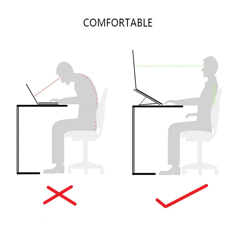 Universal Invisible Laptop Bracket Riser Stand For Macbook Pro 13 15 Air Lenovo Samsung Notebook Cooling Pad Foldable Stands by DarkByteGear