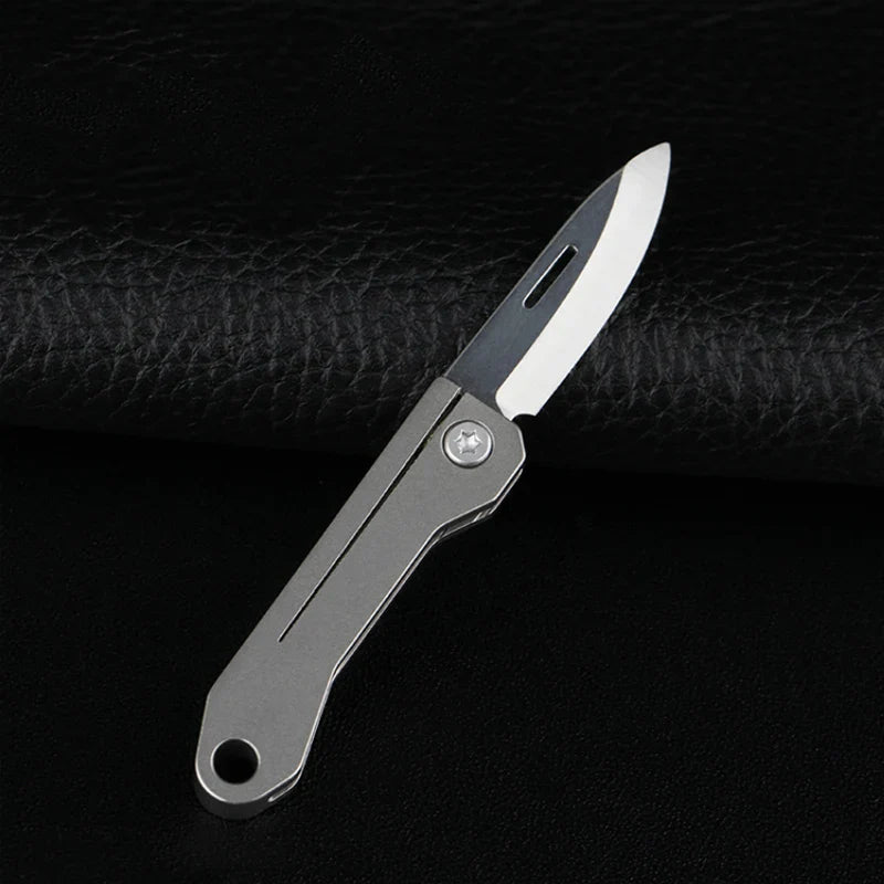Titanium Alloy Mini EDC Knife Camping Equipment Unboxing Mini Knife Keychain Hanging Outdoor Multi Tools Knife by DarkByteGear