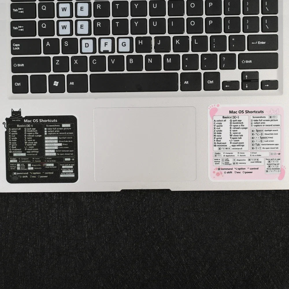 Reference Keyboard Shortcut Stickers Adhesive For PC Laptop Desktop Short Cut Sticker for Apple Mac Chromebook Window Photoshop by DarkByteGear