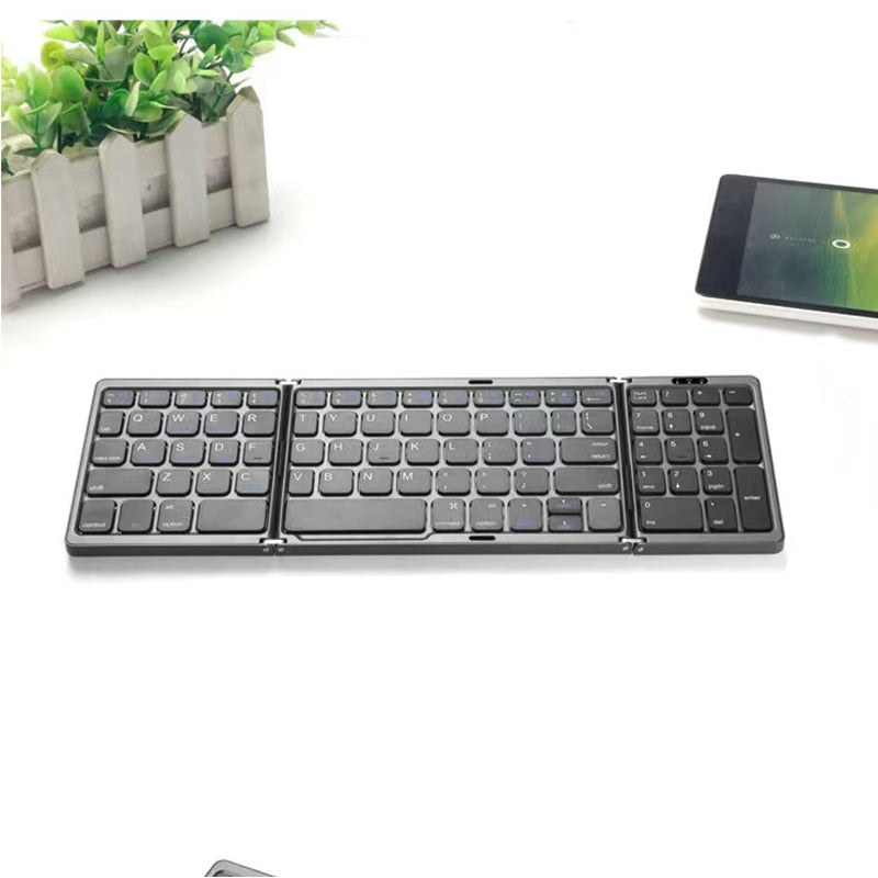 PixelMorph Mini Wireless Foldable Keyboard by DarkByteGear