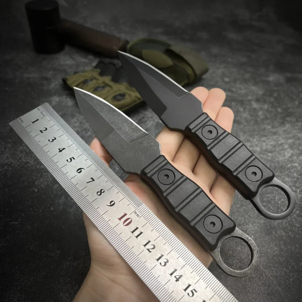 New Recommended Outdoor Tactical Knife High Hardness Multi-function Field Survival Knife Mini Portable Small Straight Knife by DarkByteGear