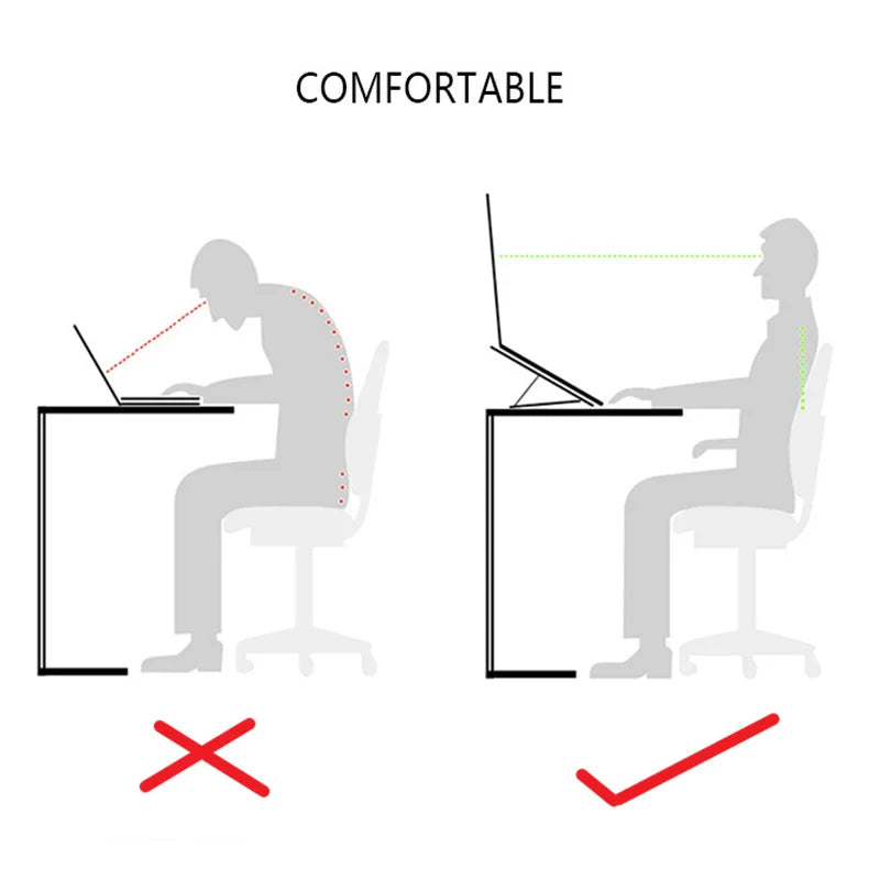 Universal Invisible Laptop Bracket Riser Stand For Macbook Pro 13 15 Air Lenovo Samsung Notebook Cooling Pad Foldable Stands by DarkByteGear