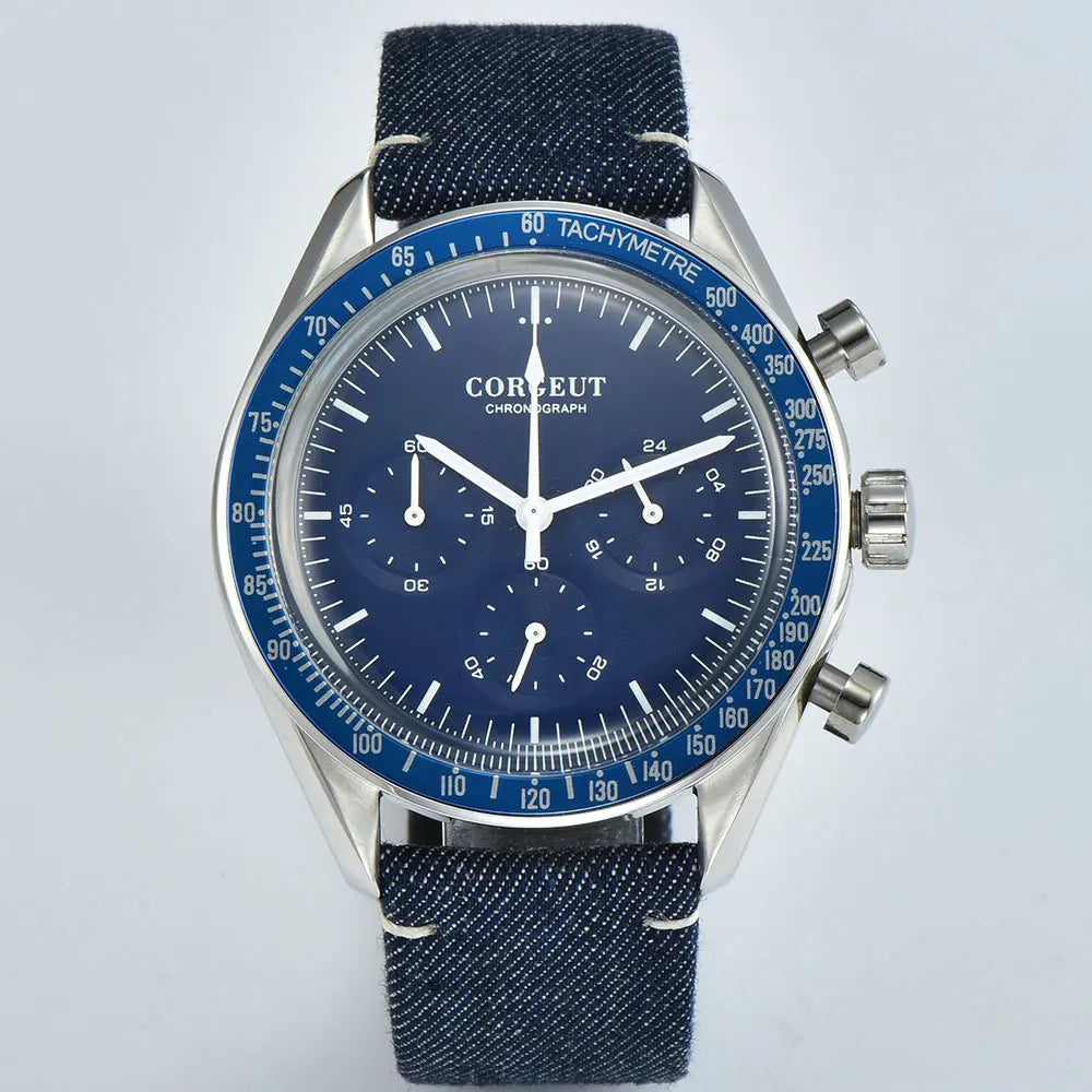 Corgeut 40MM Mens Chronograph Quartz Watch by DarkByteGear