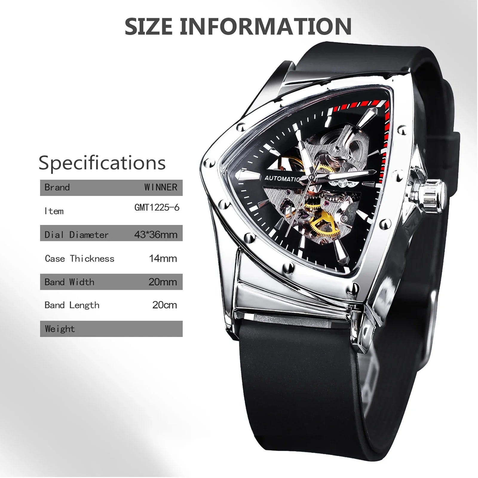 WINNER Sport Style Men's Watche by DarkByteGear
