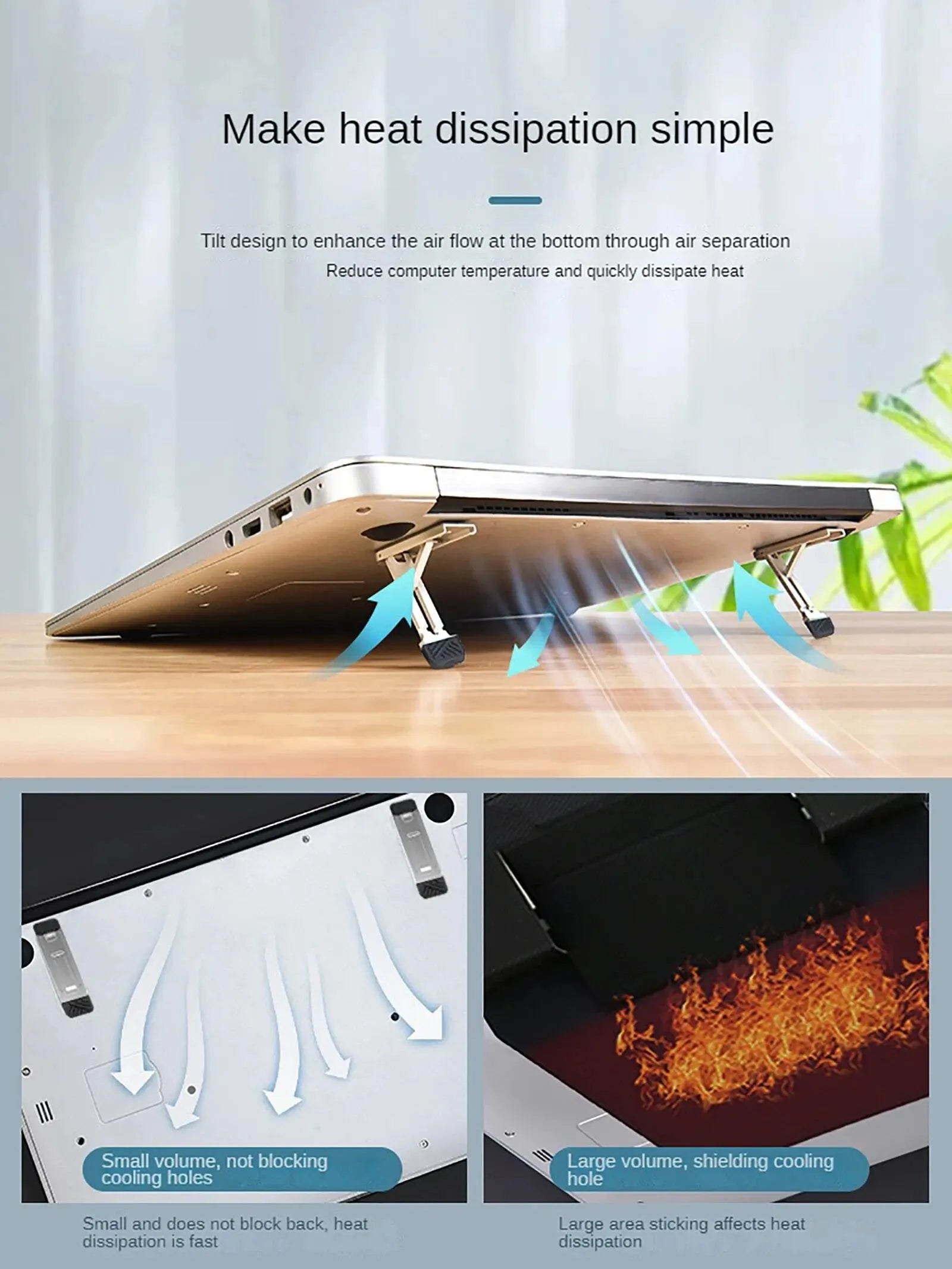 Invisible Folding Zinc Alloy Stand Multiadjustable Mobile Phone Back Stand Tablet Pc Laptop Stand Ultrathin Adhesive Mini Nonsli by DarkByteGear