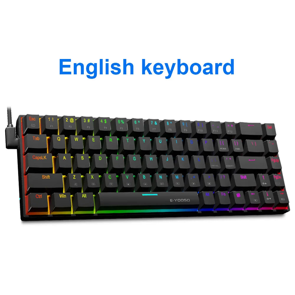E-YOOSO Z686 RGB USB 60% Mini slim Mechanical Wired Keyboard by DarkByteGear