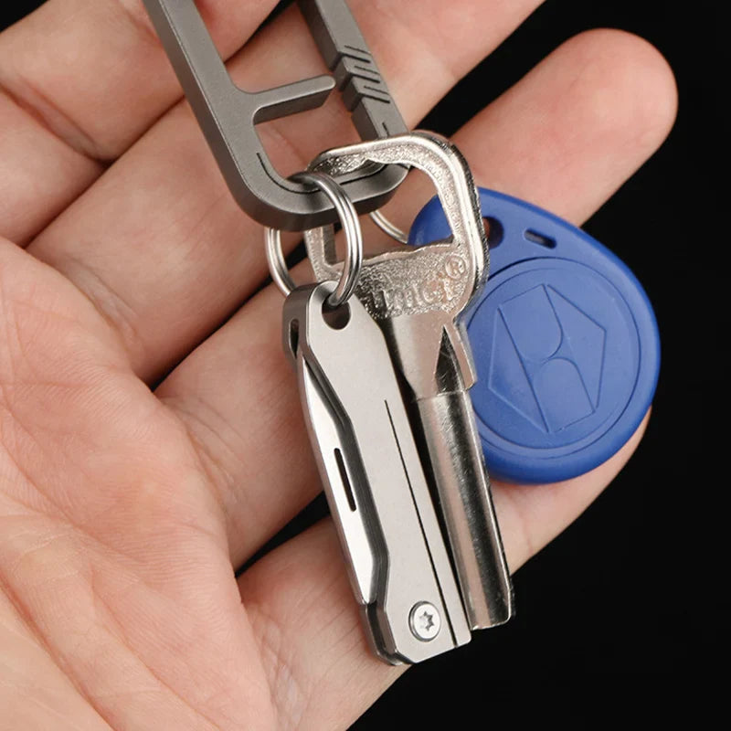 Titanium Alloy Mini EDC Knife Camping Equipment Unboxing Mini Knife Keychain Hanging Outdoor Multi Tools Knife by DarkByteGear