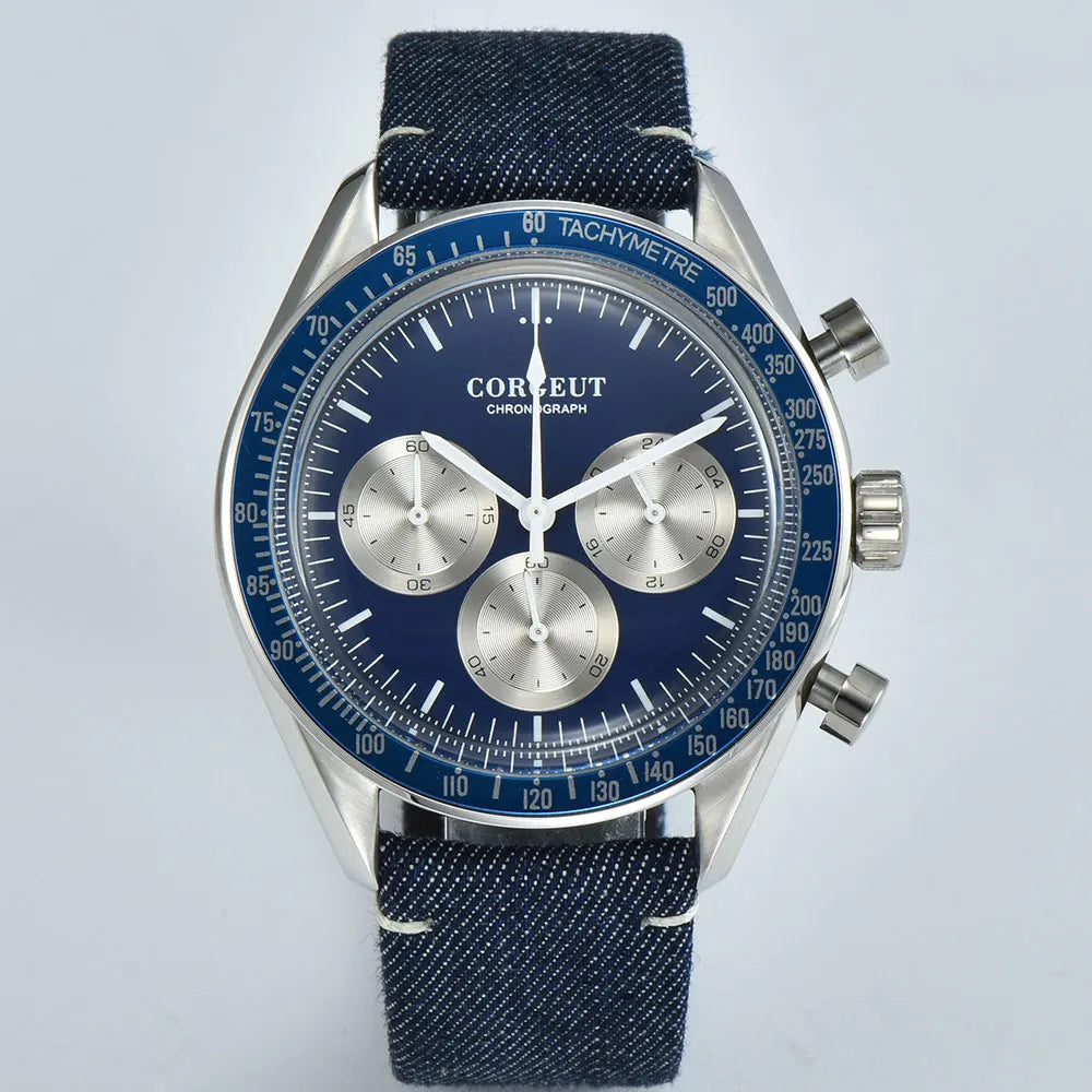 Corgeut 40MM Mens Chronograph Quartz Watch by DarkByteGear
