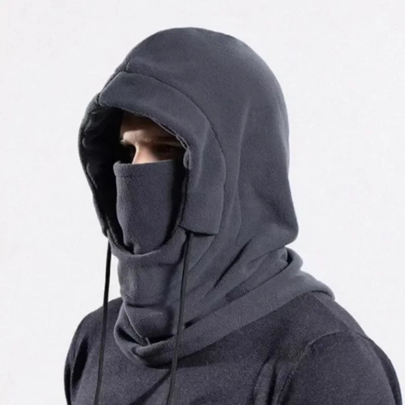 Winter Balaclava Hooded Scarf - Warm Neck Gaiter with Hood for Outdoor Activities, Cycling, Skiing - Black, Pink, Khaki by DarkByteGear