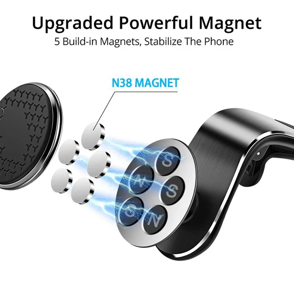 Magnetic Car Phone Holder Stand Air Vent Magnet Car Mount GPS Smartphone Mobile Support In Car Bracket for iPhone Samsung Xiaomi by DarkByteGear