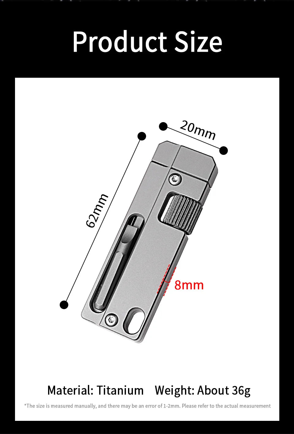 Titanium Functional Keychain Multifunctional Outdoor Portable EDC Tool With Screwdriver Also Can Unscrew Hexagonal Nut by DarkByteGear