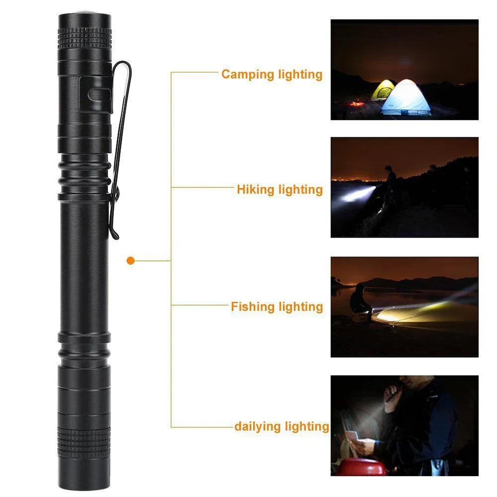 Pen Doctor LED Flashlight Mini 13cm Portable White Light Dentist Nurse Torch Camping Hiking Adventure Out Flashlights by DarkByteGear