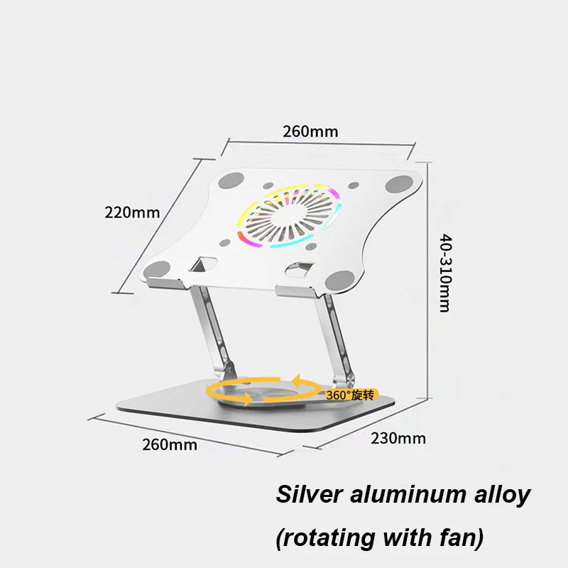 Laptop Stand Aluminium Alloy Foldable Tablet Stand Macbook Laptop Portable Fold Holder Bracket Support by DarkByteGear