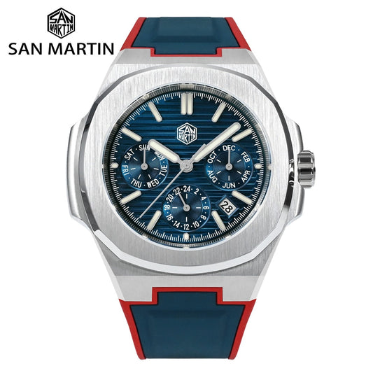 San Martin Miyota 9120 Multi-function Two-Tone FKM Watch by DarkByteGear