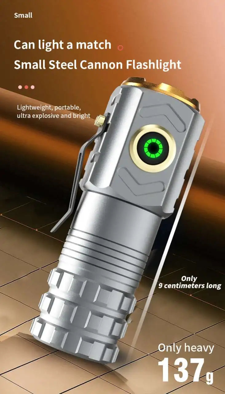 2024 New Led Mini Flashlight 18500 Ultra Powerful Led Torch 3 Core LED Mini Tactical Flashlight 30000 High Power Led Flashlight by DarkByteGear