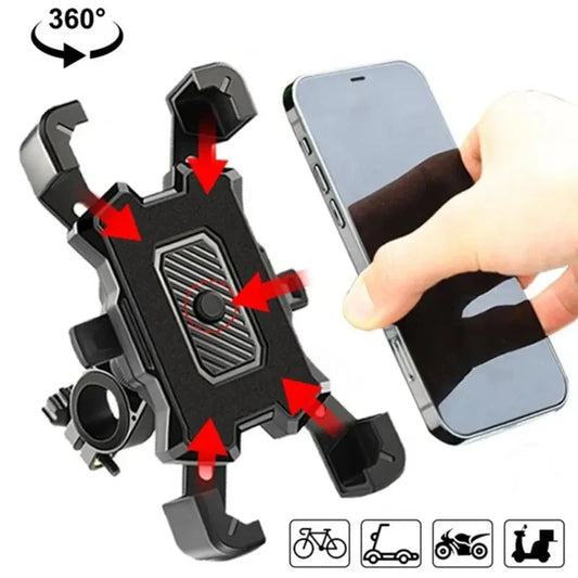 360° Rotatable Electric Bicycle Phone Holder for iPhone Xiaomi Riding MTB Bike Moto Motorcycle Stand Bracket Non-slip Cycling by DarkByteGear