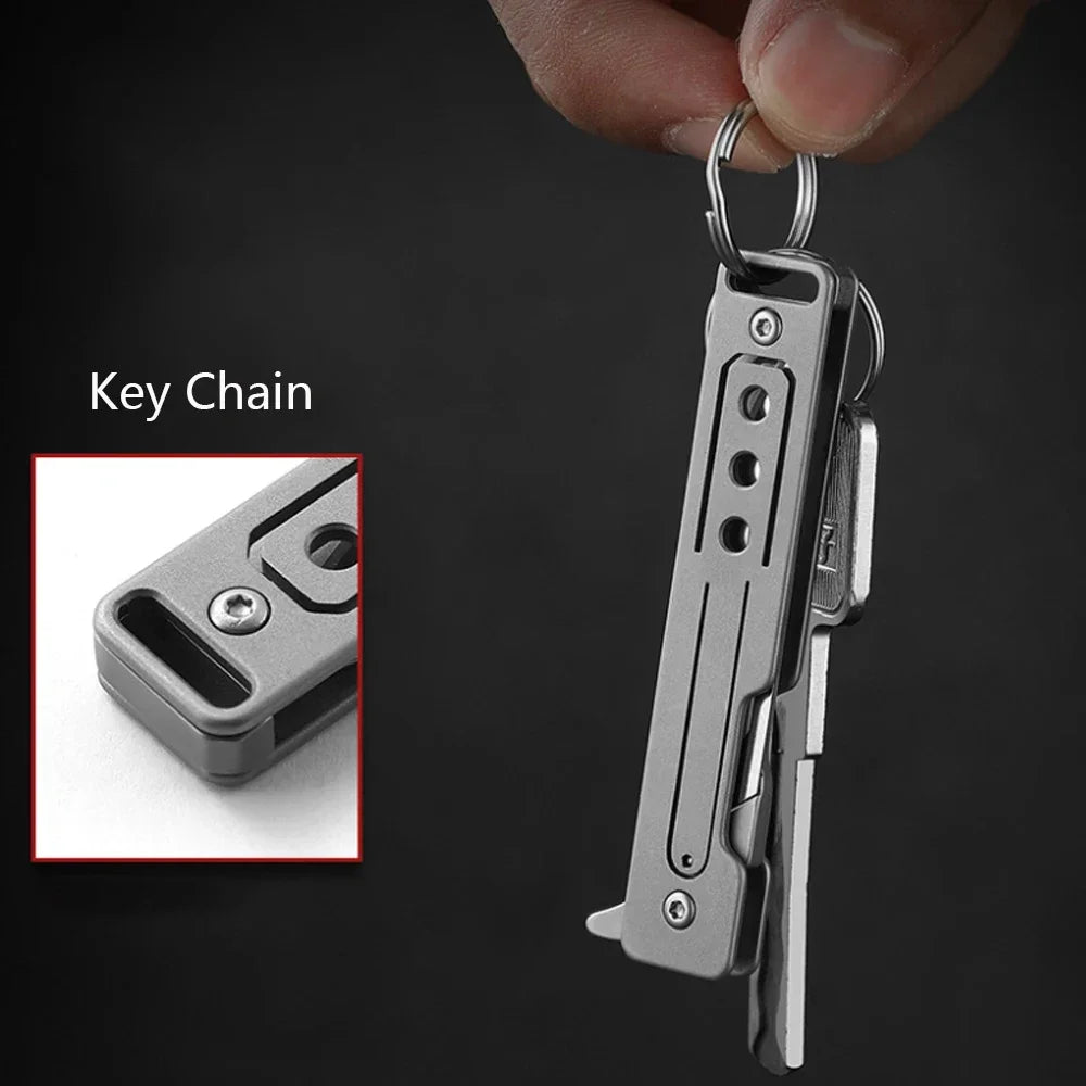 Titanium Alloy Scalpel Fast Open Folding Knife EDC Unpacking Pocket Knife Outdoor Camping Knife with 10pcs Replaceable Blades by DarkByteGear