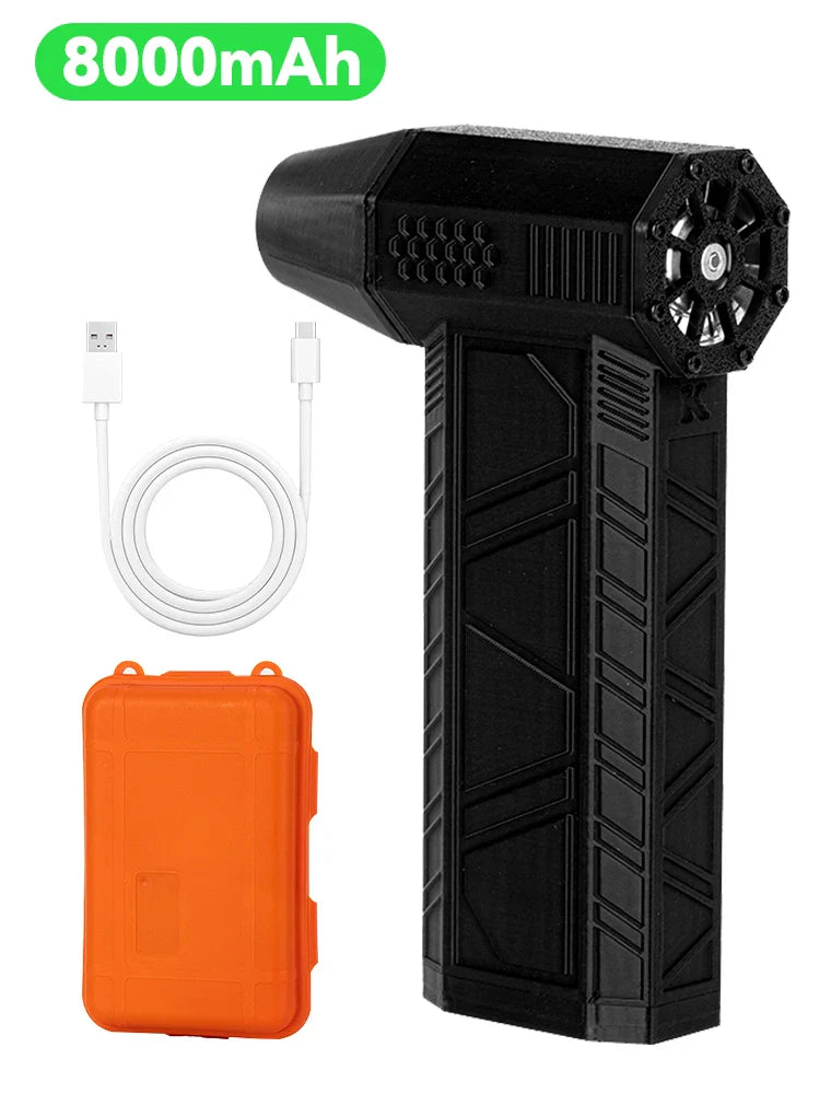 130000RPM Mini Turbo Jet Fan - High-Speed Handheld Electric Air Blower & Car Dryer by DarkByteGear