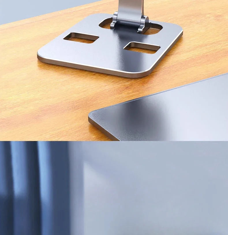 Folding Portable Desktop Metal Mobile Phone Stand Desk Lazy Stand Universal Support Stand for Mobile Phones and Tablets by DarkByteGear