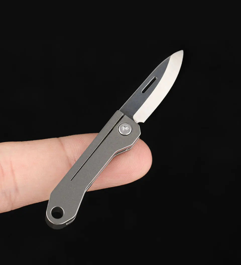 Titanium Alloy Mini EDC Knife Camping Equipment Unboxing Mini Knife Keychain Hanging Outdoor Multi Tools Knife by DarkByteGear