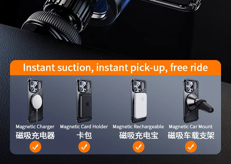 Magnetic Metal Snap-on Phone Case For Iphone 13 14 15 16 Pro Max Z Shape Geometry Stand Holder Phone Cover For IPHON 16 Promax by DarkByteGear