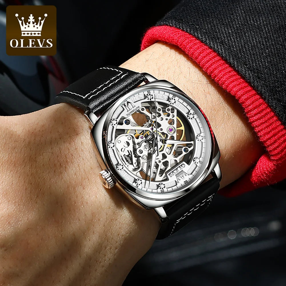 OLEVS Men's Watches Automatic Mechanical Men Watch by DarkByteGear