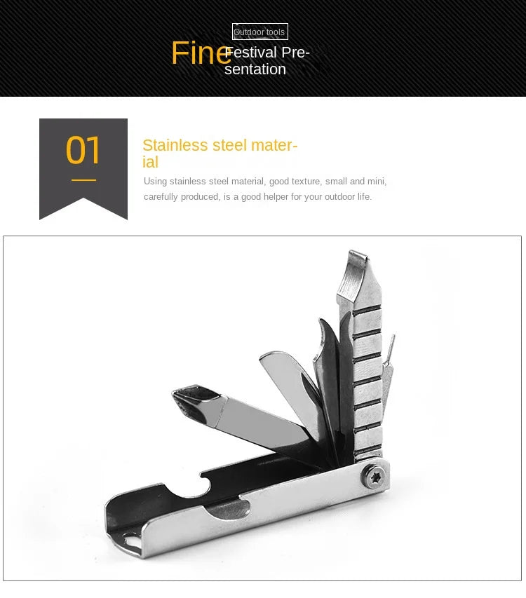 NexTool Mini Sailor 11-In-1 Multi-Function Tools 6.7cm Pocket Multitool Pliers Multi-tool Tools Retrieve Card Pin Opener Knife by DarkByteGear