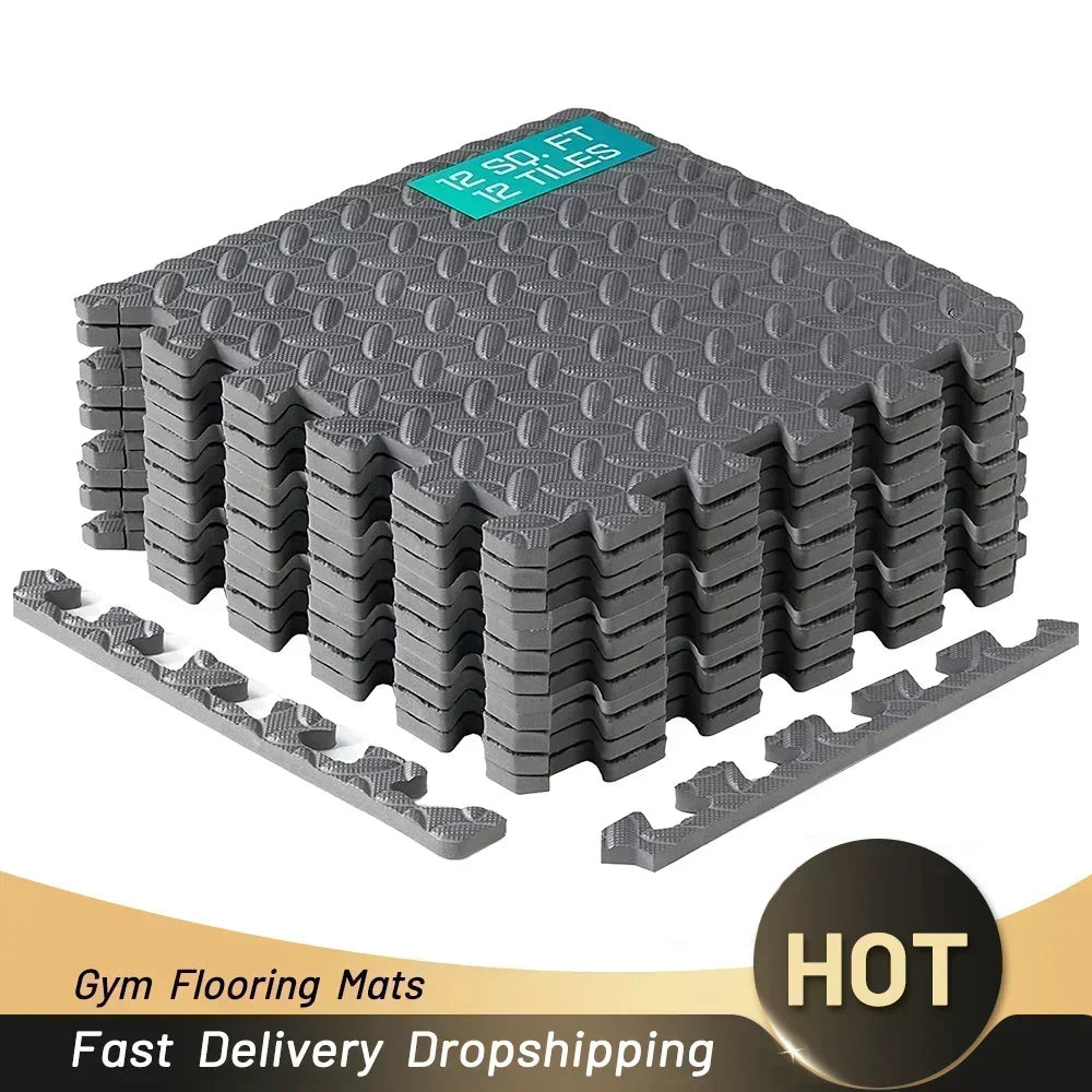 4~20Pcs Puzzle Fitness Mat, Eva Interlocking Foam Floor Tiles for Home Gym, Home Gym Equipment Mat, Non-Slip Floor Mat for Kids by DarkByteGear
