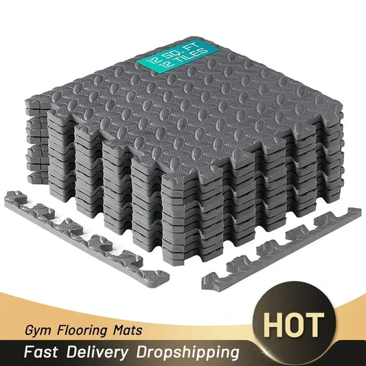 4~20Pcs Puzzle Fitness Mat, Eva Interlocking Foam Floor Tiles for Home Gym, Home Gym Equipment Mat, Non-Slip Floor Mat for Kids by DarkByteGear