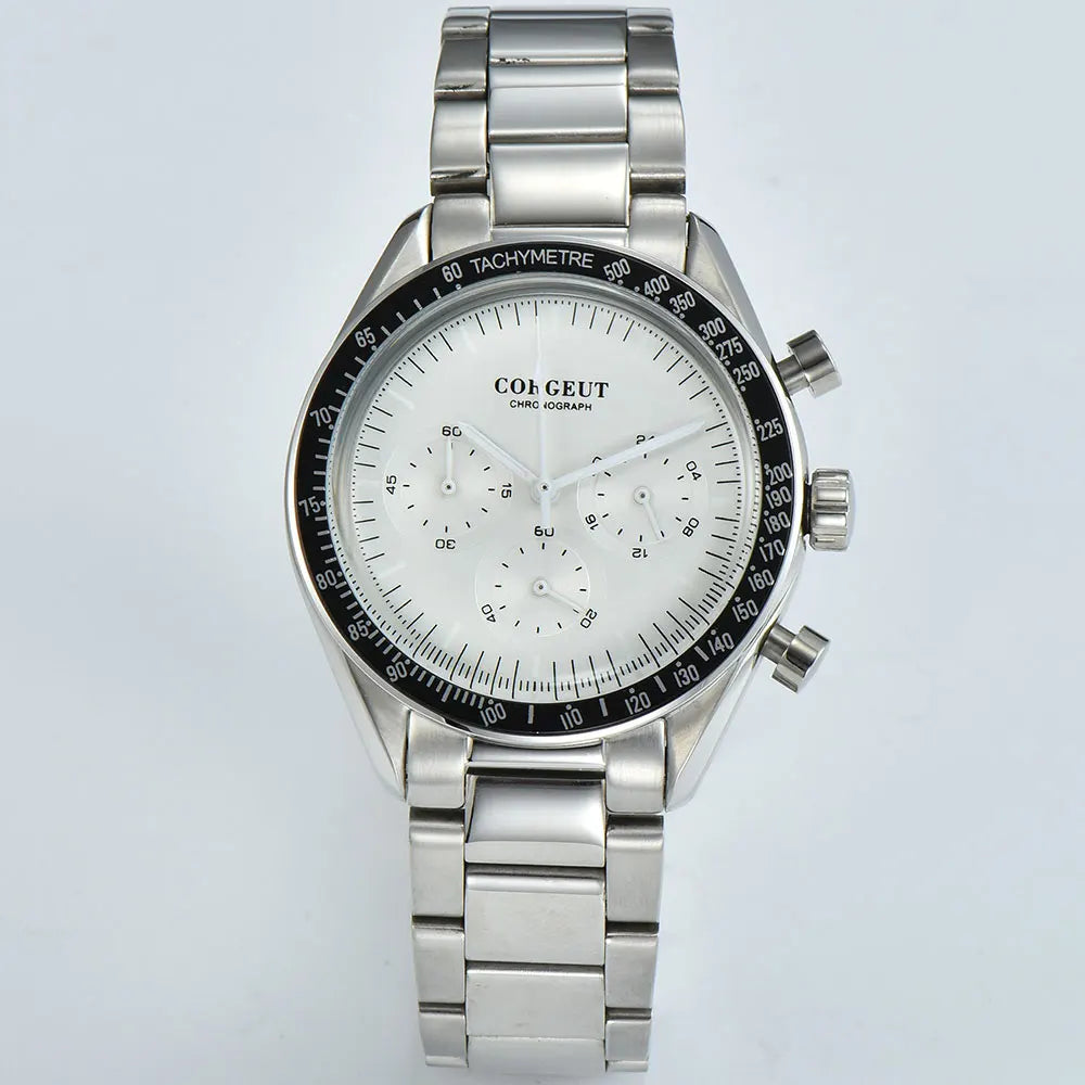 Corgeut 40MM Mens Chronograph Quartz Watch by DarkByteGear