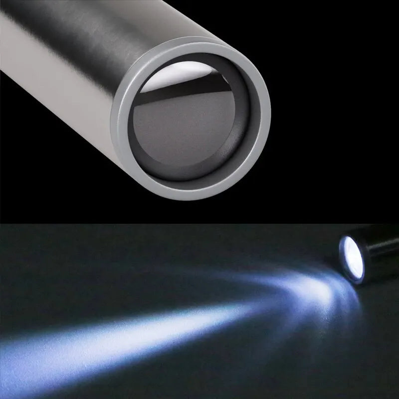 Mini Portable Medical Handy LED Pen Light Flashlight USB Rechargeable Dentist Nurse Torch with Stainless Steel Clip by DarkByteGear