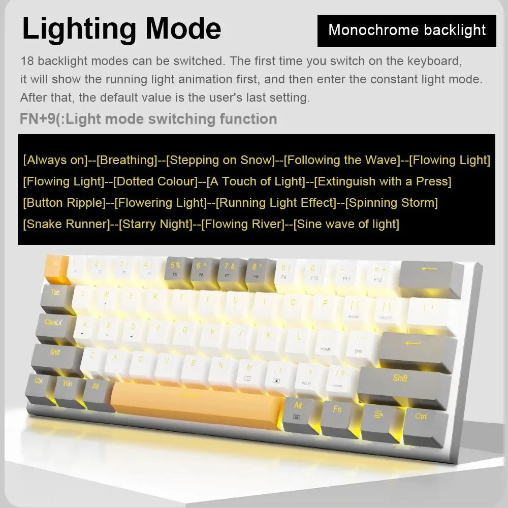 E-YOOSO Z11 USB Mechanical Gaming Wired Keyboard by DarkByteGear
