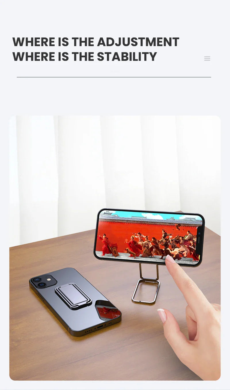 Metal Universal Finger Ring Phone Holder Stand Bracket Mini Phone Holder 360 Degree Rotating for Mobile Phone Pad Back Sticker by DarkByteGear