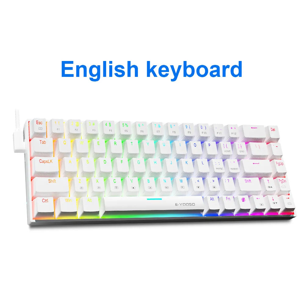 E-YOOSO Z686 RGB USB 60% Mini slim Mechanical Wired Keyboard by DarkByteGear