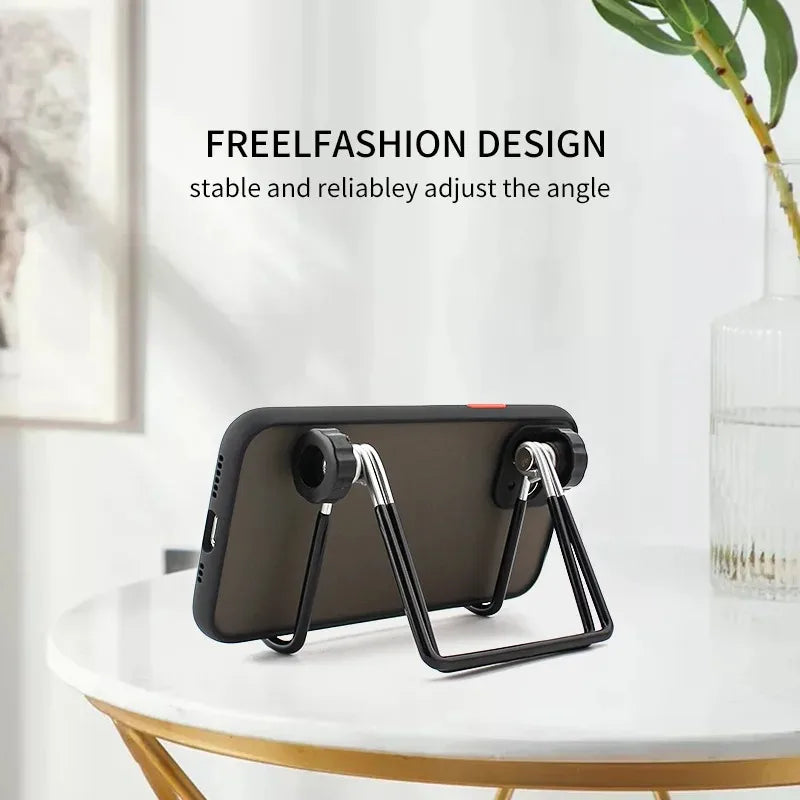 Portable Metal Tablet Stand Mount Foldable Desk Flexible Phone Stand for IPad IPhone Samsung Huawei Universal Work Home Travel by DarkByteGear