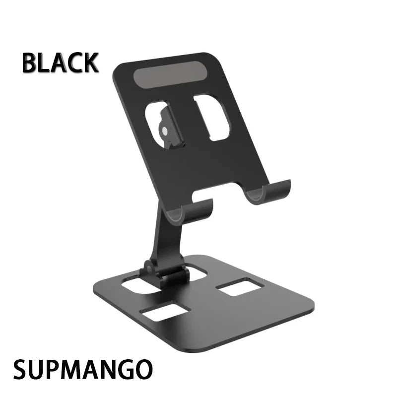 Folding Portable Desktop Metal Mobile Phone Stand Desk Lazy Stand Universal Support Stand for Mobile Phones and Tablets by DarkByteGear