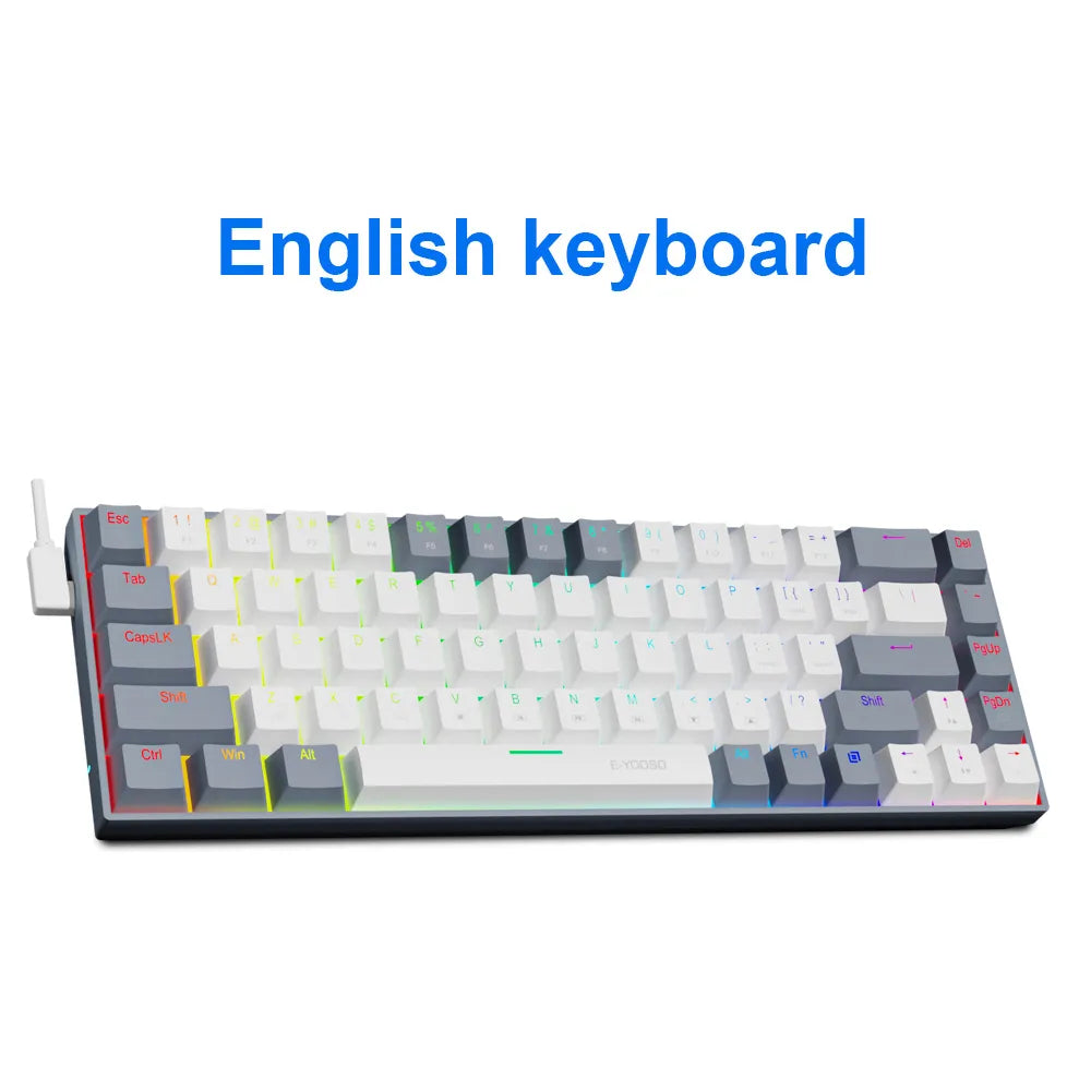 E-YOOSO Z686 RGB USB 60% Mini slim Mechanical Wired Keyboard by DarkByteGear